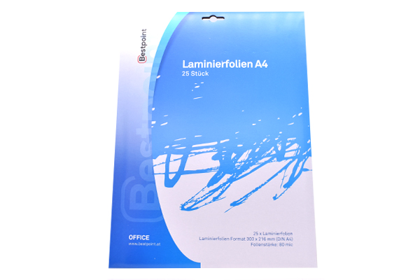 25 energy ink Profi Laminierfolien - 80 micron DIN A4 | energy ink