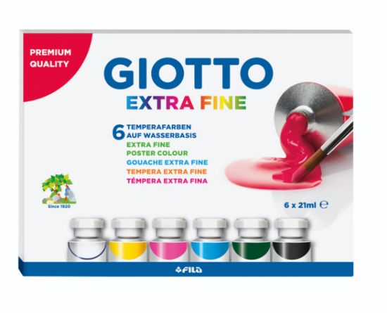 Bild von Giotto Tempera Extra fine 21ml. 6er Tuben