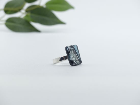 Picture of Ring - Kollektion "Mosaik" - schwarz/silber